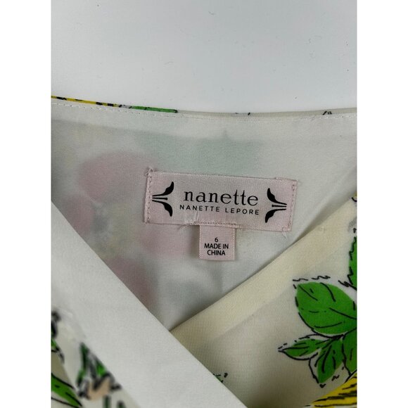 Nanette Lepore Floral Cold Shoulder Maxi Dress Ruffle Hem Summertime‎ Dress Sz 6 - Picture 2 of 10